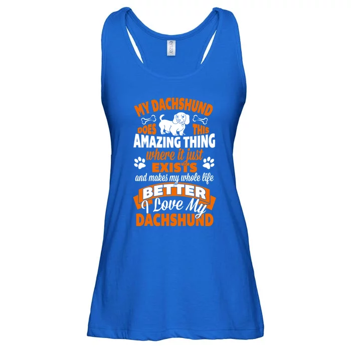 Amazing Dachshund Gift Ladies Essential Flowy Tank