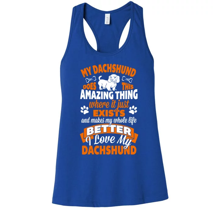 Amazing Dachshund Gift Women's Racerback Tank