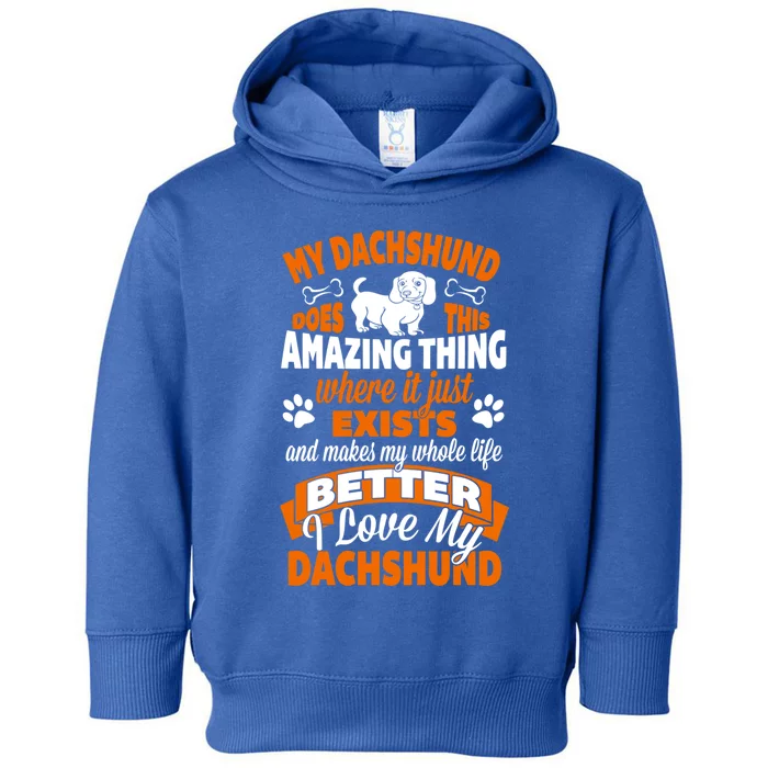 Amazing Dachshund Gift Toddler Hoodie