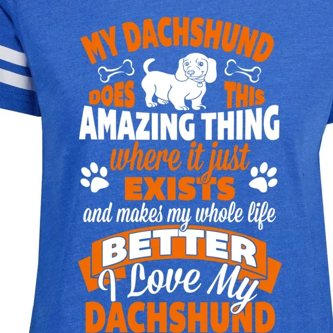 Amazing Dachshund Gift Enza Ladies Jersey Football T-Shirt