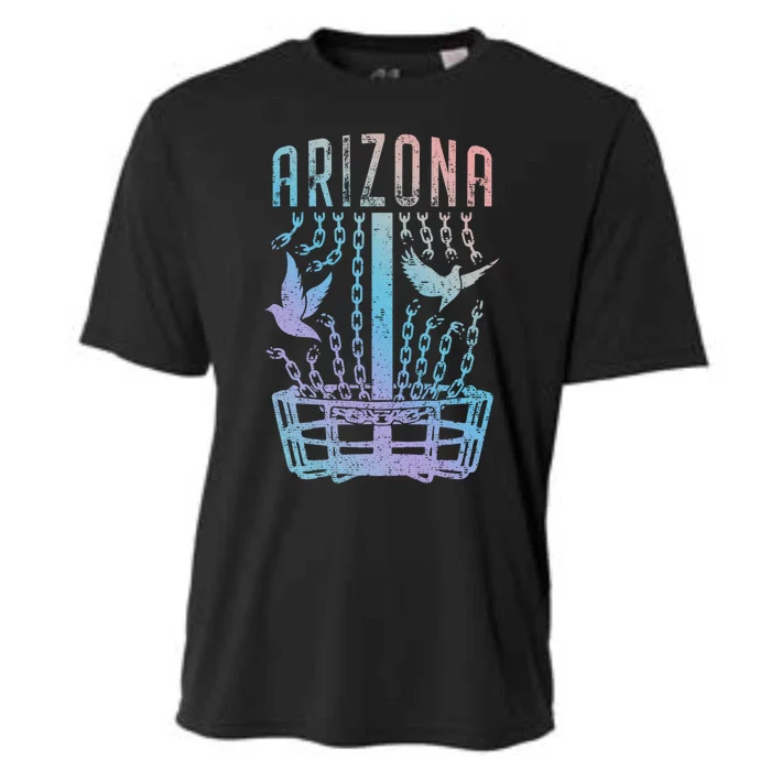 Arizona Disc Golf Player Breaking Chains Birdie Funny Gift Cooling Performance Crew T-Shirt