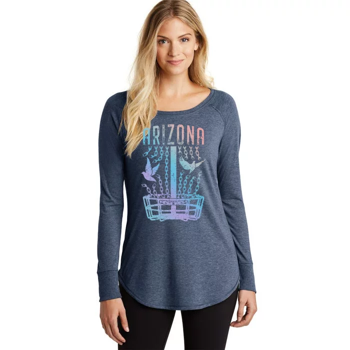 Arizona Disc Golf Player Breaking Chains Birdie Funny Gift Women's Perfect Tri Tunic Long Sleeve Shirt