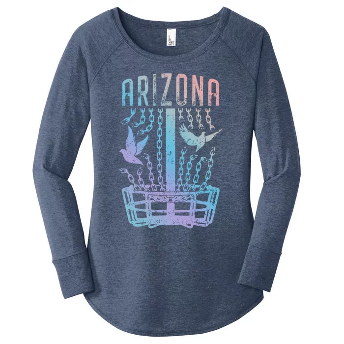 Arizona Disc Golf Player Breaking Chains Birdie Funny Gift Women's Perfect Tri Tunic Long Sleeve Shirt