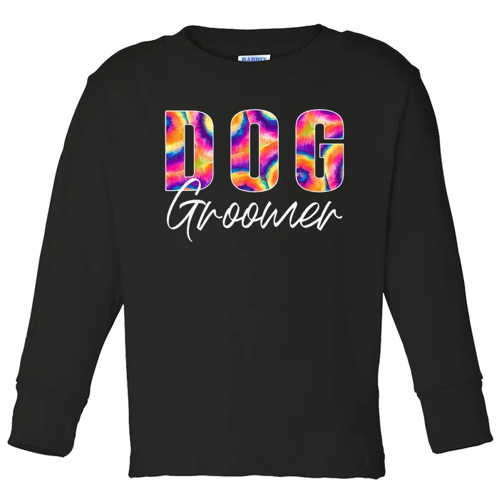 Appreciation Dog Groomer Toddler Long Sleeve Shirt