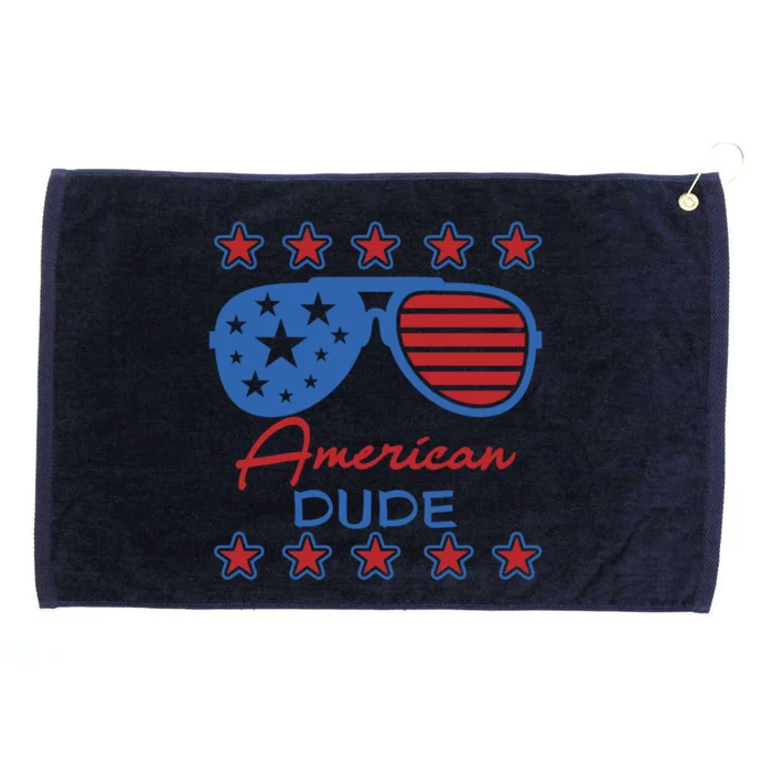 American Dude Gift 4th Of July Sunglasses Cute Gift Grommeted Golf Towel