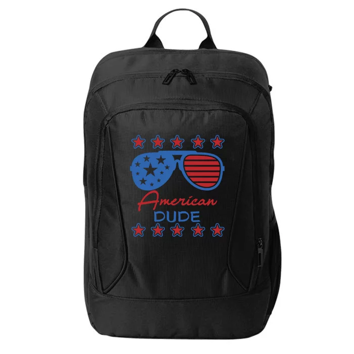 American Dude Great Gift 4th Of July Sunglasses Funny Gift City Backpack