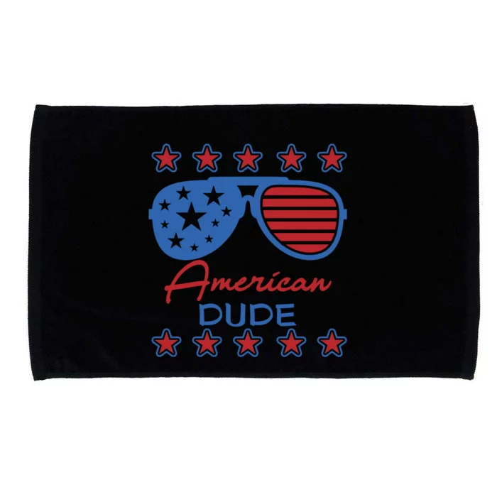 American Dude Great Gift 4th Of July Sunglasses Funny Gift Microfiber Hand Towel