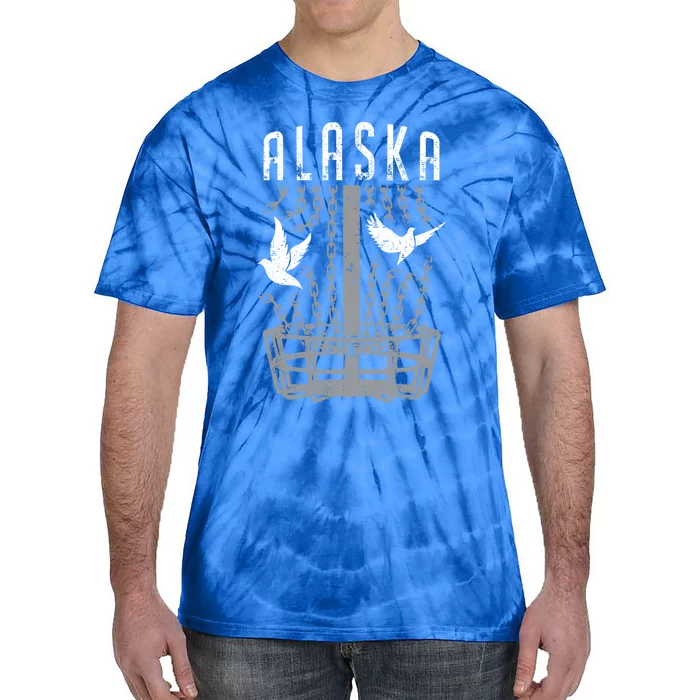 Alaska Disc Golf Player Breaking Chains Birdie Gift Tie-Dye T-Shirt