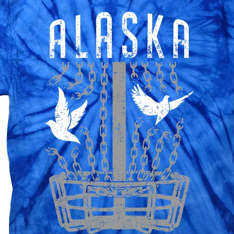 Alaska Disc Golf Player Breaking Chains Birdie Gift Tie-Dye T-Shirt