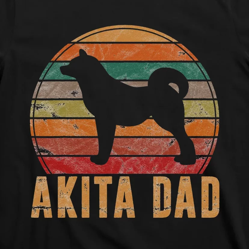 Akita Dad Gift Akita Daddy Dog Owner Pet Father T-Shirt