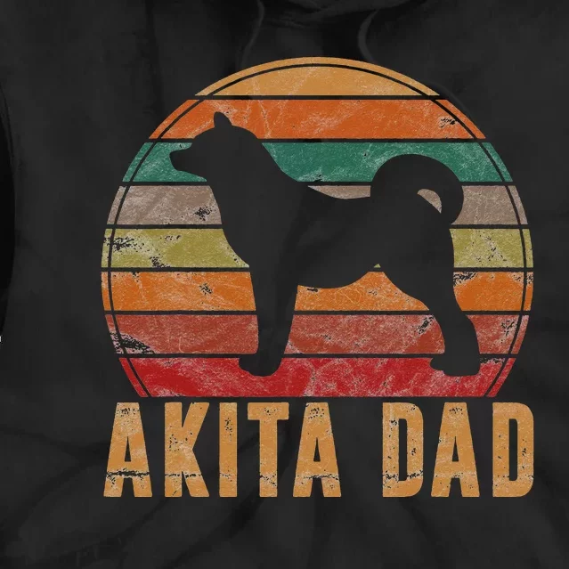 Akita Dad Gift Akita Daddy Dog Owner Pet Father Tie Dye Hoodie