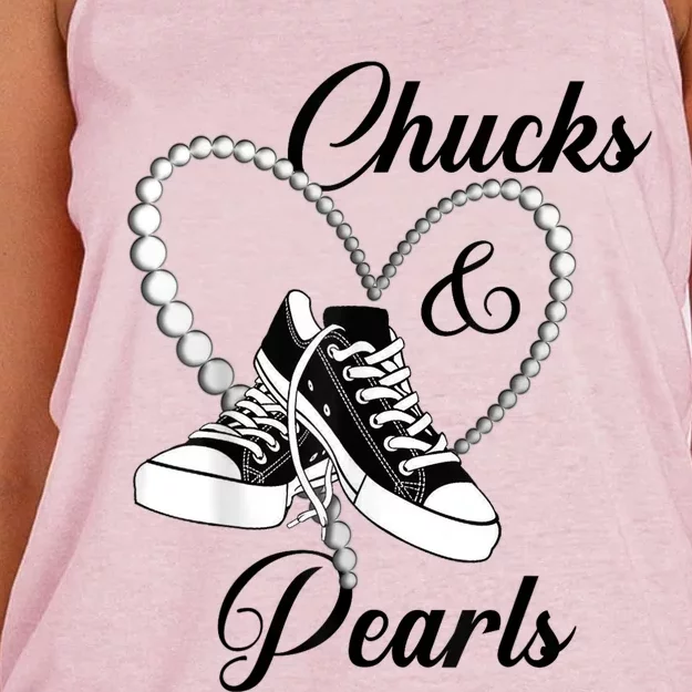 Afro Diva Gift Red Floral Heart Shoes Chucks And Pearls 2024 Women's Knotted Racerback Tank