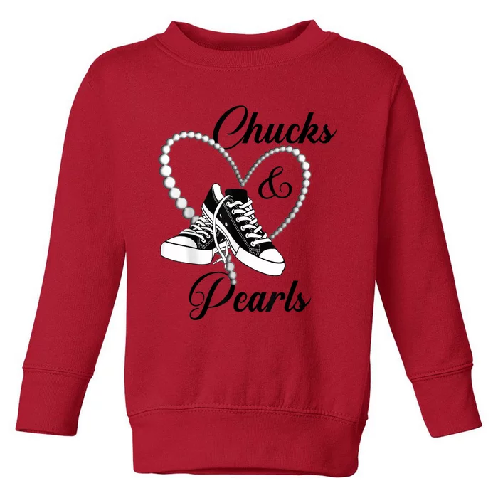 Afro Diva Gift Red Floral Heart Shoes Chucks And Pearls 2024 Toddler Sweatshirt