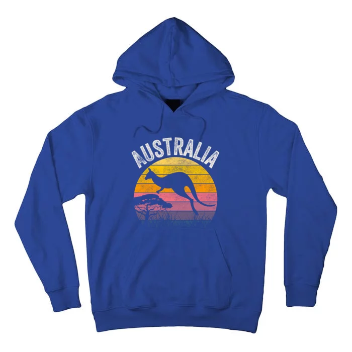 Australia Day Gift Funny Australian Kangaroo Vintage Gift Cool Gift Tall Hoodie