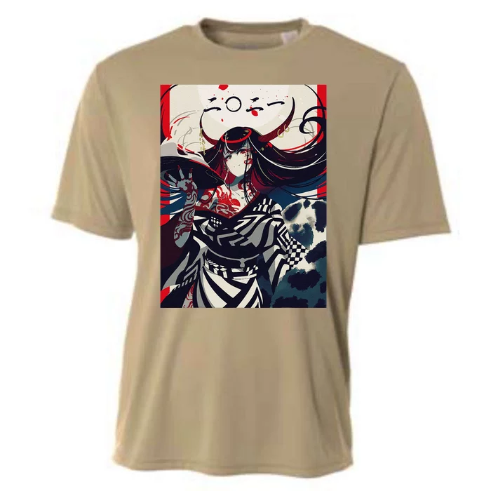 Anime Demon Girl Japanese Aesthetic Waifu Kawaii Otaku Cooling Performance Crew T-Shirt