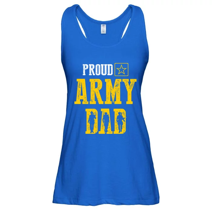 Army Dad Gift Proud Army Dad Fathe'rs Day Gift Ladies Essential Flowy Tank