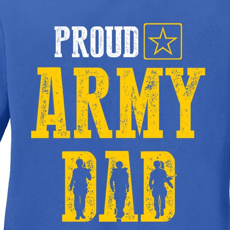 Army Dad Gift Proud Army Dad Fathe'rs Day Gift Ladies Long Sleeve Shirt