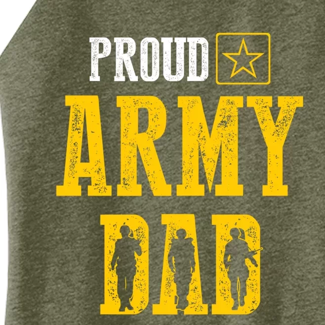 Army Dad Gift Proud Army Dad Fathe'rs Day Gift Women’s Perfect Tri Rocker Tank