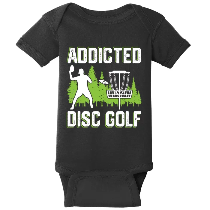 Addicted Disc Golf Tree Frisbee Golf Lovers Gift Baby Bodysuit