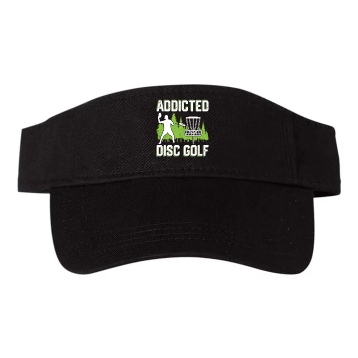 Addicted Disc Golf Tree Frisbee Golf Lovers Gift Valucap Bio-Washed Visor