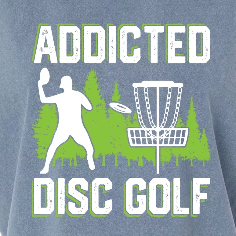 Addicted Disc Golf Tree Frisbee Golf Lovers Gift Garment-Dyed Women's Muscle Tee