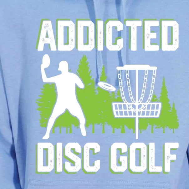 Addicted Disc Golf Tree Frisbee Golf Lovers Gift Unisex Surf Hoodie