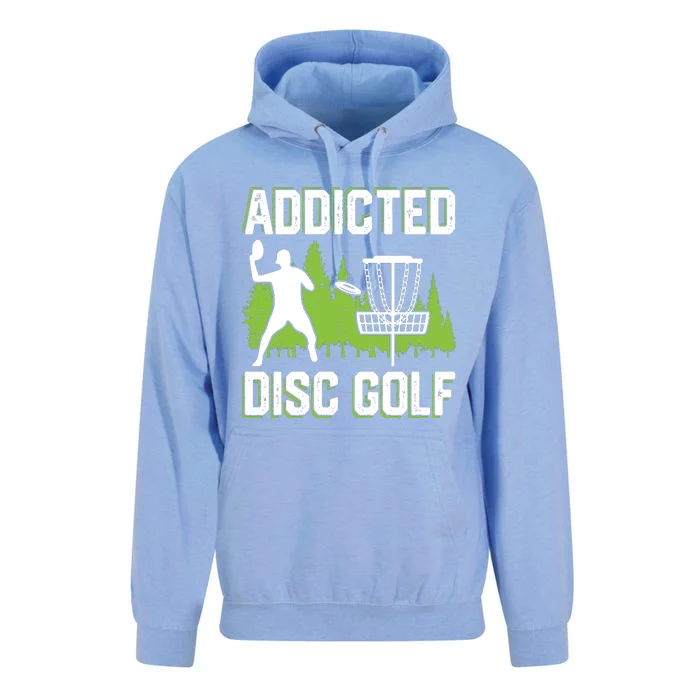 Addicted Disc Golf Tree Frisbee Golf Lovers Gift Unisex Surf Hoodie