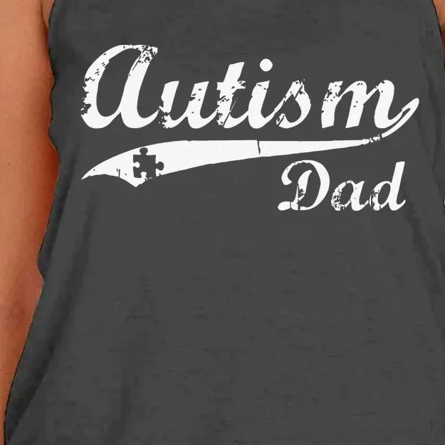 Autism Dad Gifts Autism Awareness Gift Women's Knotted Racerback Tank