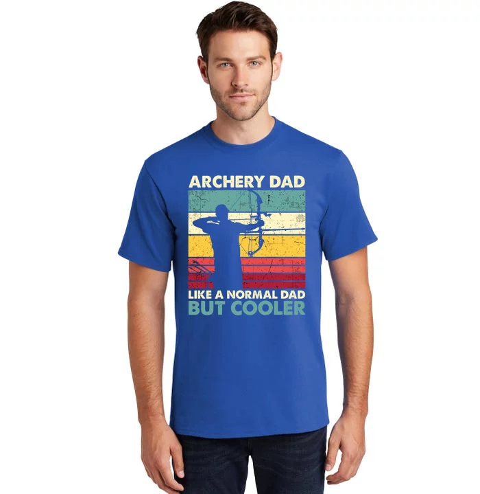 Archery Dad Gift Funny Archer Father's Day Retro Vintage Gift Tall T-Shirt