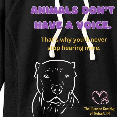 Animals DonT Have A Voice Dark Women's Fleece Hoodie