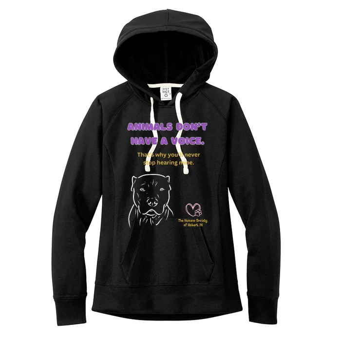 Animals DonT Have A Voice Dark Women's Fleece Hoodie