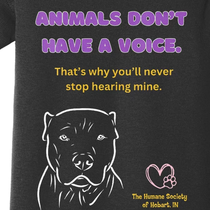 Animals DonT Have A Voice Dark Baby Bodysuit