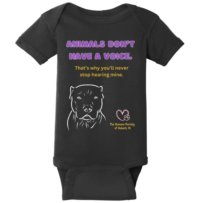 Animals DonT Have A Voice Dark Baby Bodysuit