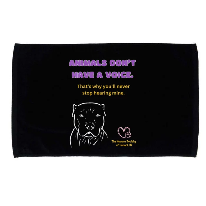 Animals DonT Have A Voice Dark Microfiber Hand Towel