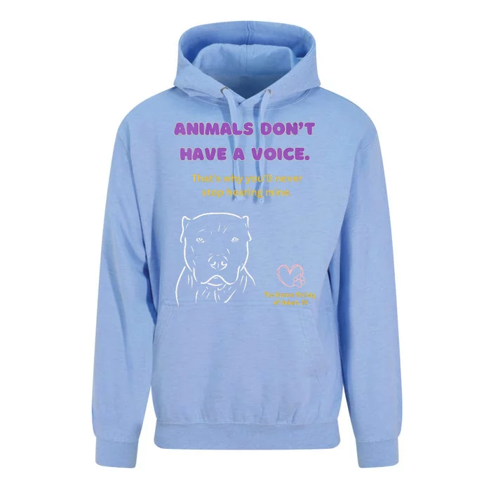 Animals DonT Have A Voice Dark Unisex Surf Hoodie