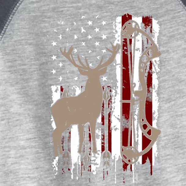 American Deer Hunting Bow Hunter Flag Accessories Toddler Fine Jersey T-Shirt