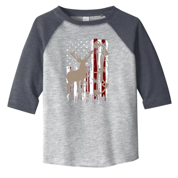 American Deer Hunting Bow Hunter Flag Accessories Toddler Fine Jersey T-Shirt