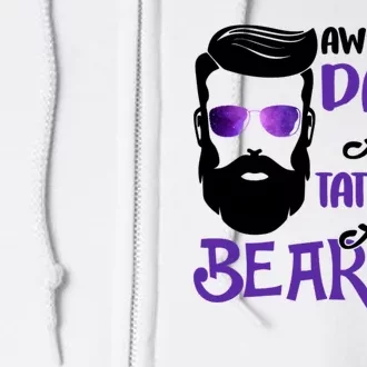 Awesome Dads Have Tattoos And Beards Full Zip Hoodie