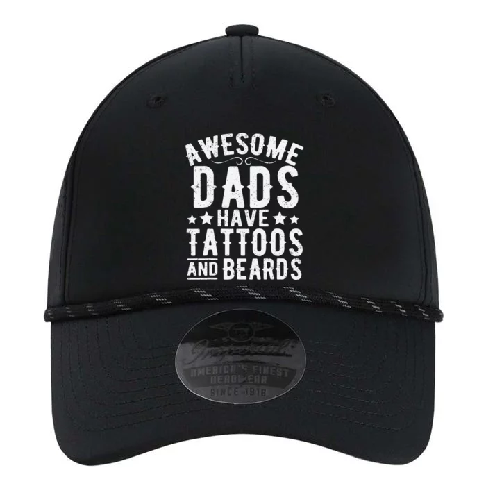 Awesome Dads Have Tattoos And Beards Funny FatherS Day Performance The Dyno Cap