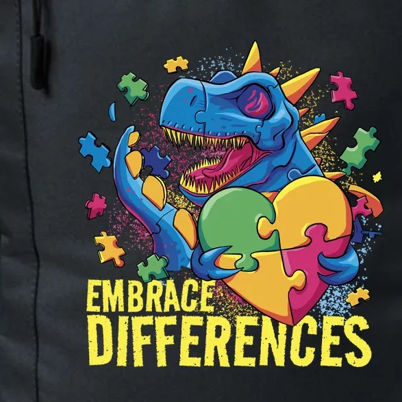 Autism Dinosaur Holding Puzzle Heart Daily Commute Backpack