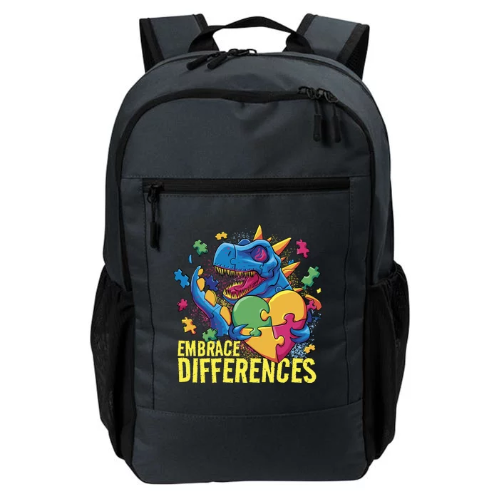 Autism Dinosaur Holding Puzzle Heart Daily Commute Backpack