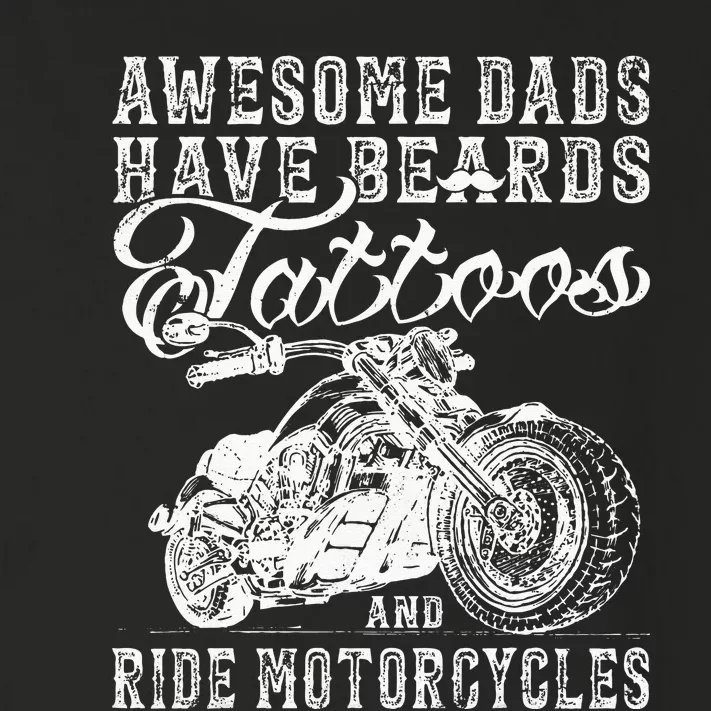 awesome dads have tattoo beards ride motorcycles fars day Toddler Long Sleeve Shirt