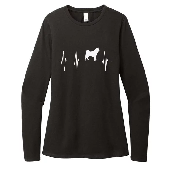 Akita Dog Heartbeat Dog Lover Gift mother's day Womens CVC Long Sleeve Shirt