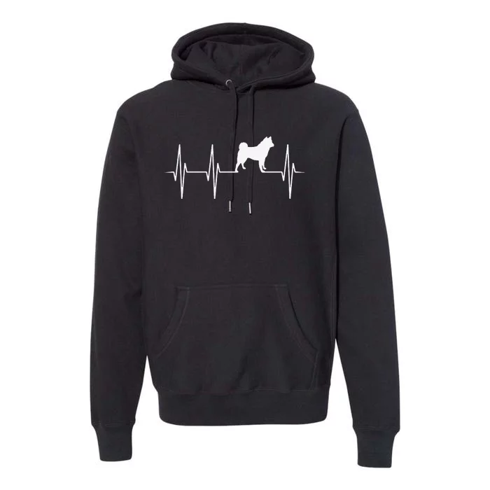 Akita Dog Heartbeat Dog Lover Gift mother's day Premium Hoodie