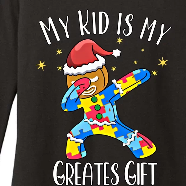 Autistic Dabbing Happy Gingerbread Mom Autism Awareness Gift Womens CVC Long Sleeve Shirt