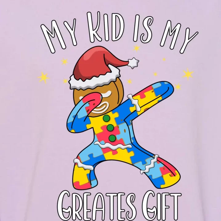 Autistic Dabbing Happy Gingerbread Mom Autism Awareness Gift Garment-Dyed Sweatshirt