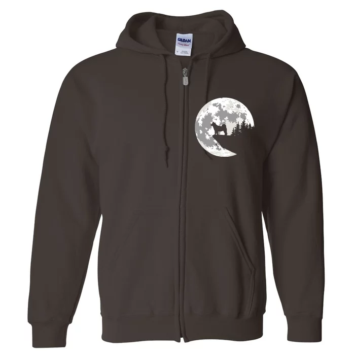 AKITA Dog Halloween Design Apparel Full Zip Hoodie