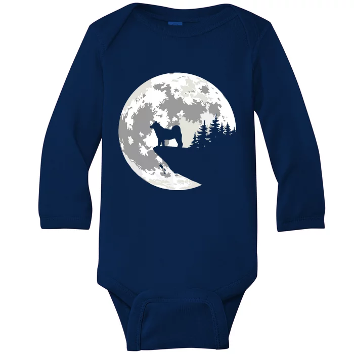 AKITA Dog Halloween Design Apparel Baby Long Sleeve Bodysuit