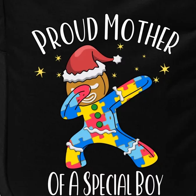 Autistic Dabbing Happy Gingerbread Christmas Autism Great Gift Impact Tech Backpack