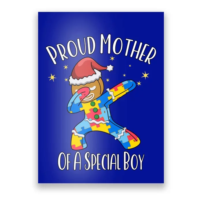 Autistic Dabbing Happy Gingerbread Christmas Autism Great Gift Poster